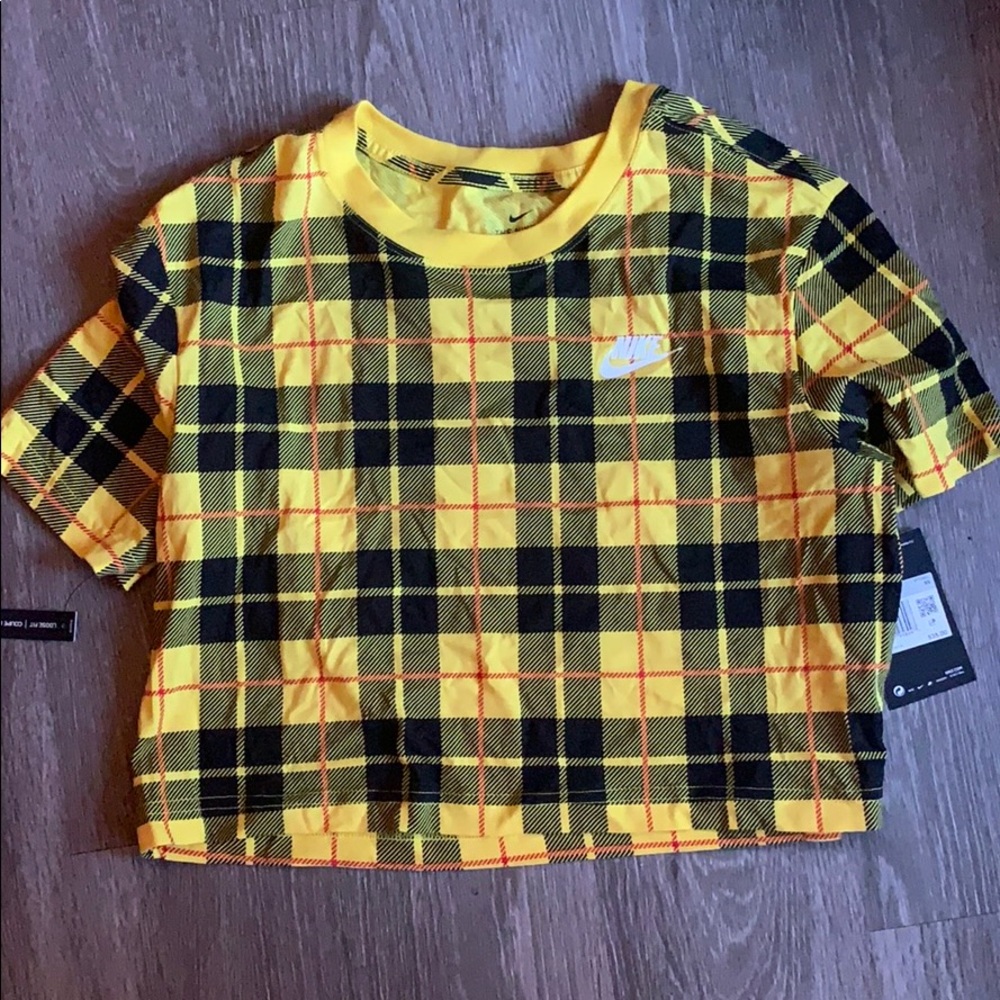 LAST CHANCE Nike NWT Crop Plaid Shirt